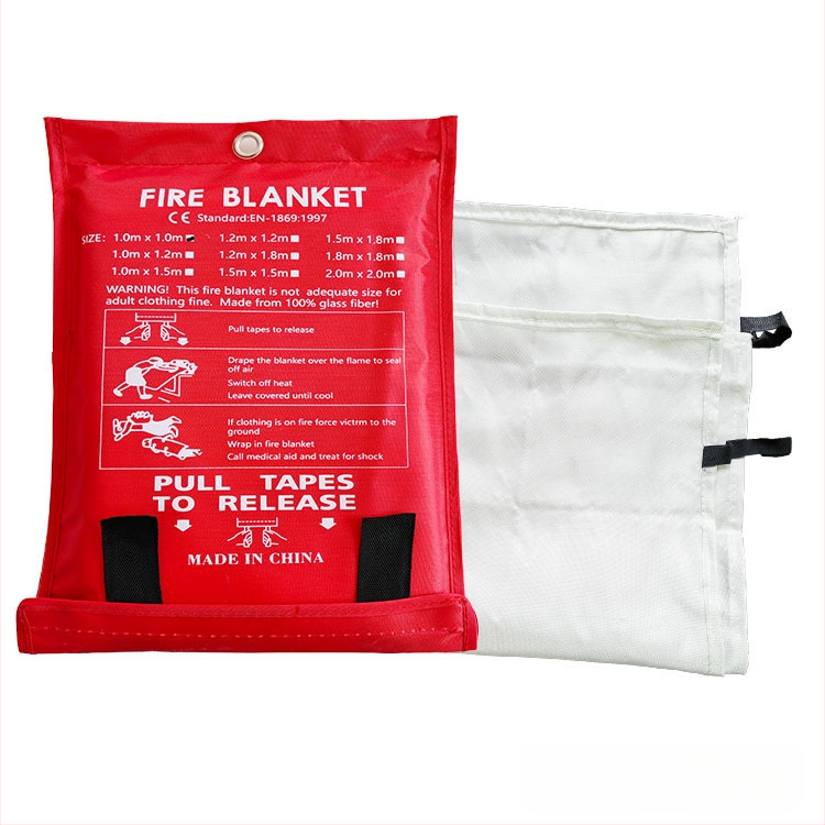 Pārrobežu e-komercijas dropshipping CE sertifikāts Stikla šķiedras ugunsdzēsības sega 1/1.2/1.5/2m Virtuves ugunsdzēsības evakuācijas evakuācijas līdzeklis