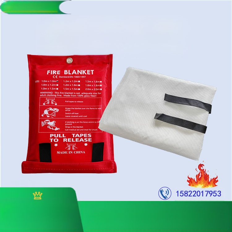 Pārrobežu e-komercijas dropshipping CE sertifikāts Stikla šķiedras ugunsdzēsības sega 1/1.2/1.5/2m Virtuves ugunsdzēsības evakuācijas evakuācijas līdzeklis