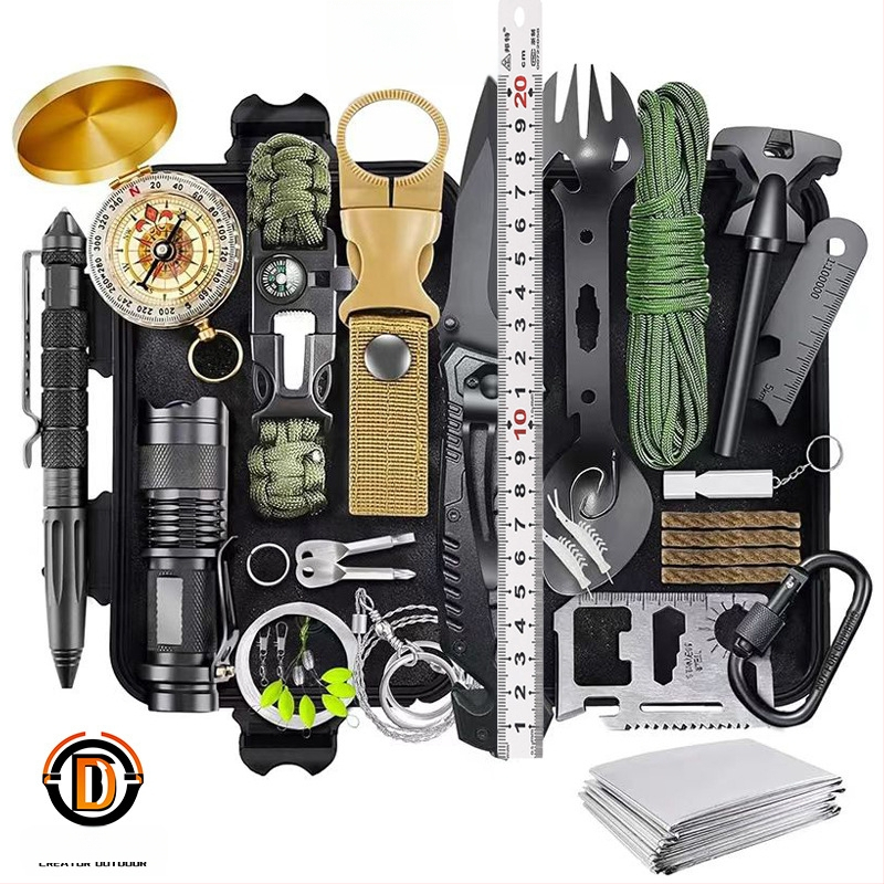 Κιτ επιβίωσης αυτοκινήτου και κιτ πρώτων βοηθειών Επαγγελματικός εξοπλισμός επιβίωσης Εργαλεία στολή Επιβίωσης Στολή κάμπινγκ για υπαίθριες δραστηριότητες