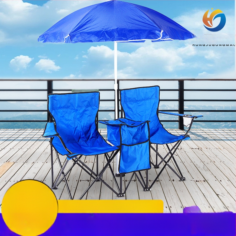 Открит отдих сянка плажен стол ледена чанта двоен стол преносим къмпинг стол сгъваем стол фабрика едро по поръчка