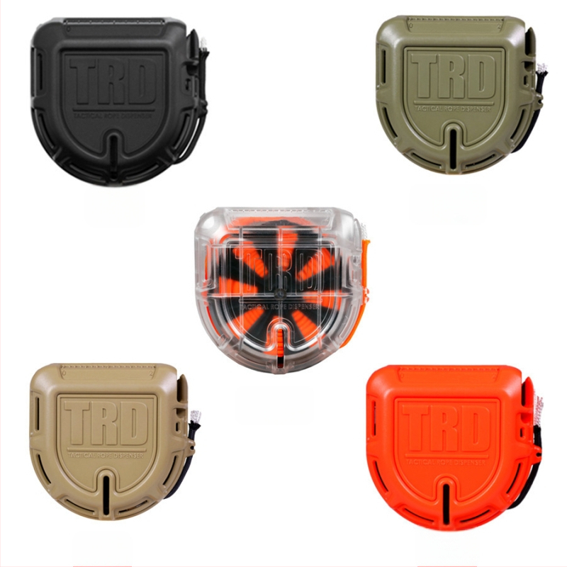 Välistingimustes kaasaskantav vihmavarjuköie taktikaline köiesöötja kiire köie lõikamiseks, sõlmedeta, mittekeriv hoiukast