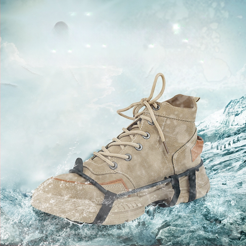 Външни 24 зъба манганова стомана ледена скоба с двадесет и четири зъба сняг неплъзгаща се покривка за обувки зимни планинарски обувки пирони верига за обувки на склад партида