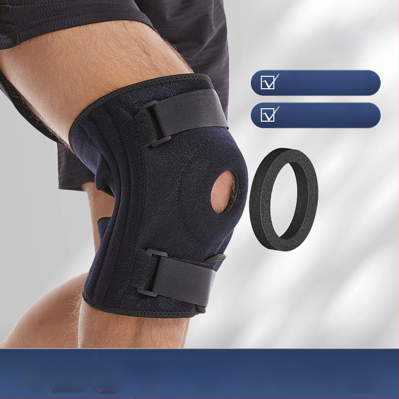 Amazon Plus Size Sport põlvekaitsme rihmaga kompressioon silikoonist vedruga reguleeritav mägironimise põlvekaitsme põlvekedra kaitsekate