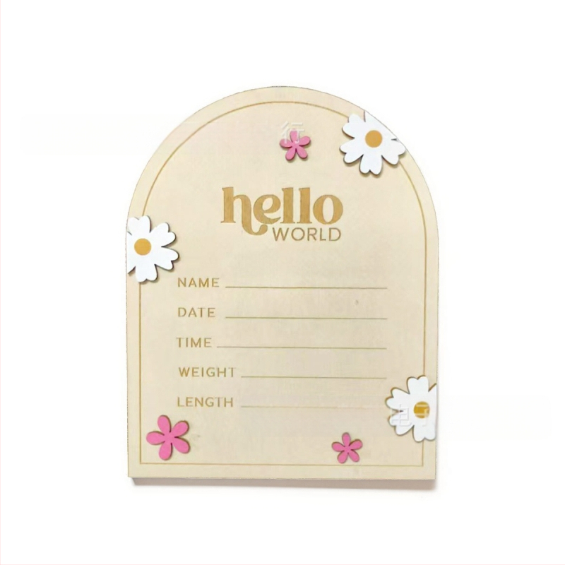 na zalihi HELLO world ružičasti cvijet s tratinčicom trodimenzionalni luk okvir za fotografije standardni nosač rekviziti za snimanje
