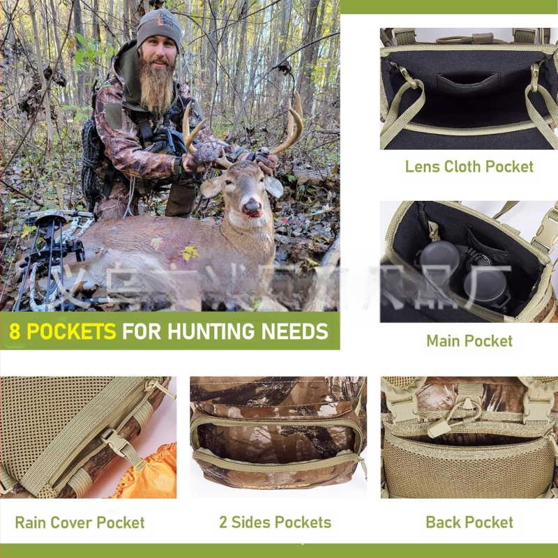 Välistingimustes kasutatav multifunktsionaalne varustuskott, kamuflaaž-taktikaline rinnakott, teleskoobi kosmeetikakott, jahipidamiseks mõeldud vöökott, kaugusmõõtja kott