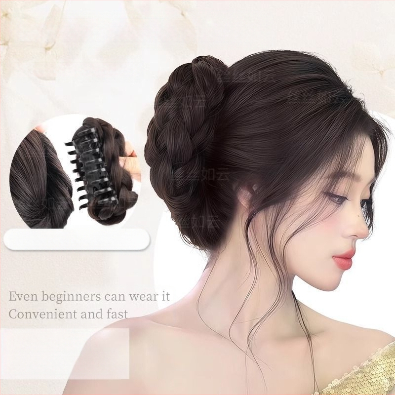 Keeratava palliga parukas naistele, kunstlike juuste haaratsklamber, Gui Qi lillepung, kohev juuste artefakt, seljapea parukakott