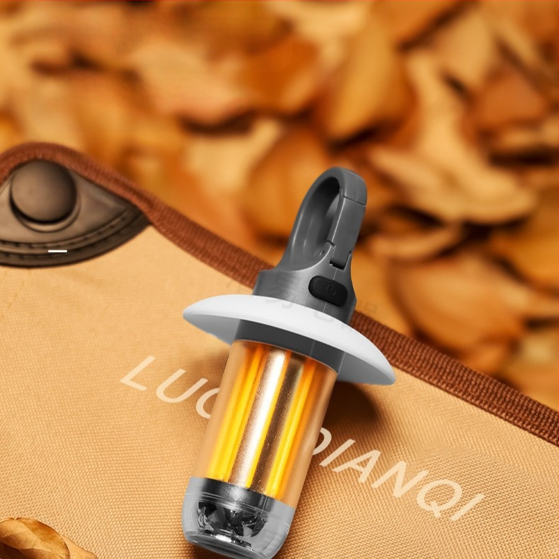 Нова преносима многофункционална къмпинг лампа с двоен източник на светлина, фенерче „два в едно“, за външна атмосфера, лампа за палатка, къмпинг лампа