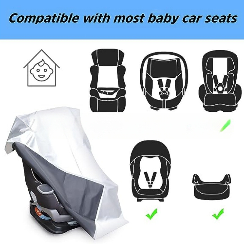 Auto turvaistme tolmukate, laste turvaistme kaitsekate UV-kiirte blokeerimiseks ja soojusisolatsiooniga päikesesirm