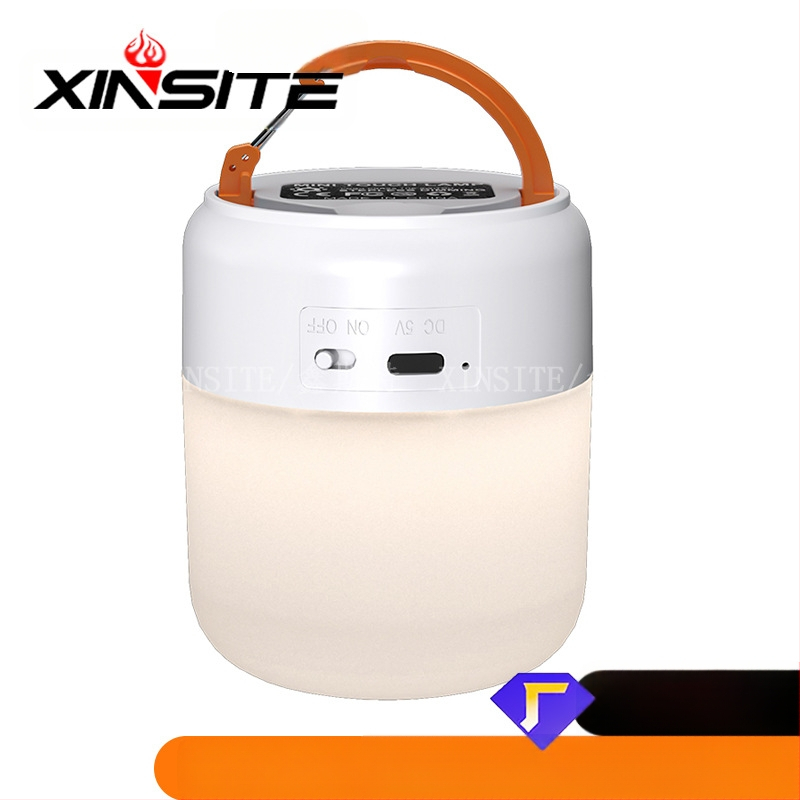 Нова нощна лампа за къмпинг, сензорен превключвател с кука, три източника на светлина, безстепенно затъмняване, къмпинг лампа, външна лампа за палатка