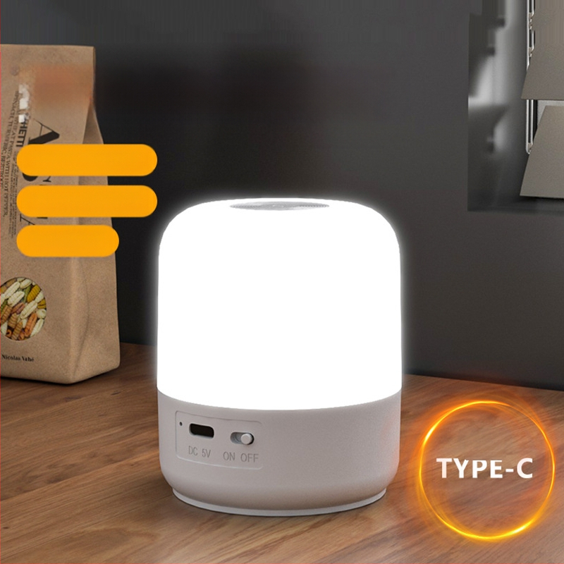 Нова нощна лампа за къмпинг, сензорен превключвател с кука, три източника на светлина, безстепенно затъмняване, къмпинг лампа, външна лампа за палатка