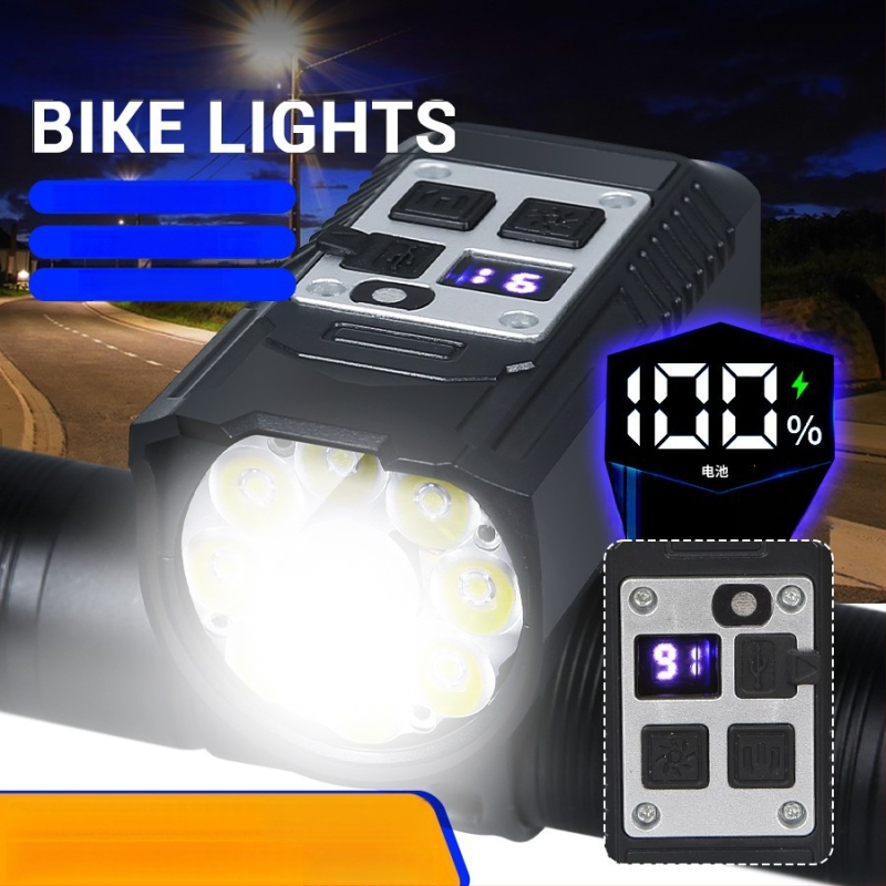 Tarpvalstybinis „Typec“ įkrovimas, didelio ryškumo naktinis dviračių žibintas, kalnų kelio žibintas, studentų dviračių žibintas