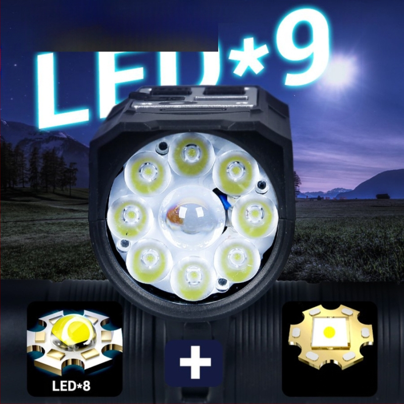 Tarpvalstybinis „Typec“ įkrovimas, didelio ryškumo naktinis dviračių žibintas, kalnų kelio žibintas, studentų dviračių žibintas