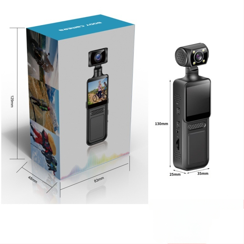 WiFi pihuarvuti kõrglahutusega õiguskaitsevahend spordi salvestamiseks ja video salvestamiseks M12 klapiga taskupükste kaamera pöörlev jalgrattakaamera