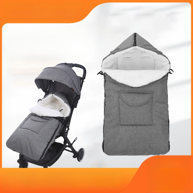 Beebi magamiskott Sügis- ja talvine ostukäru Paksendatud löögivastane tekk Vastsündinu soe külmakindel sügis- ja talvepadi