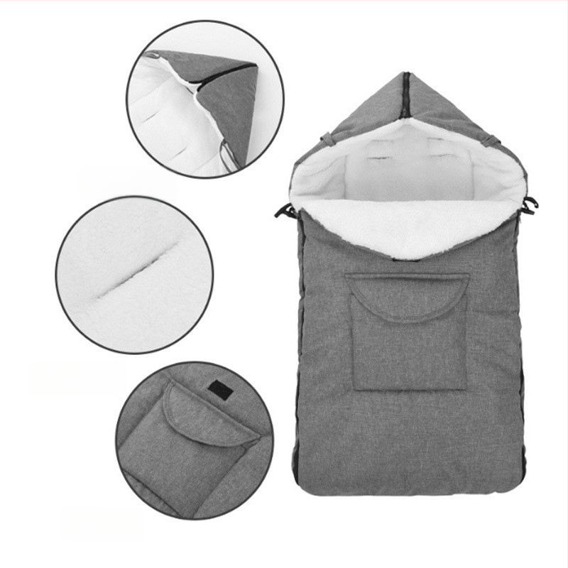 Beebi magamiskott Sügis- ja talvine ostukäru Paksendatud löögivastane tekk Vastsündinu soe külmakindel sügis- ja talvepadi