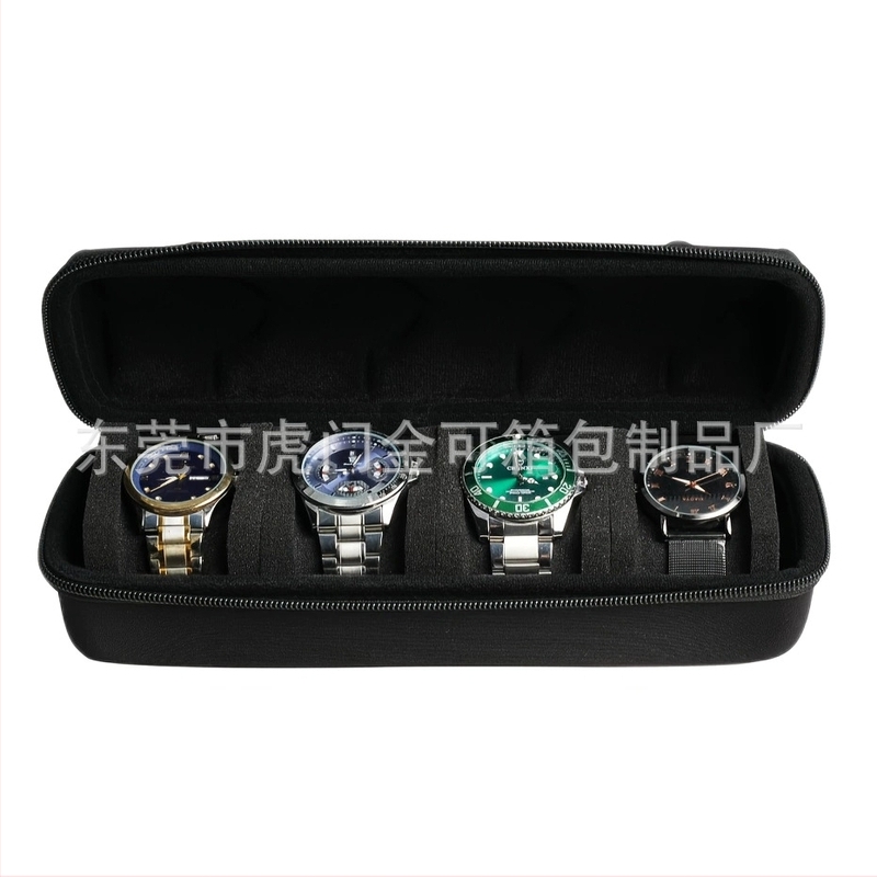 Tiesioginė gamyklinė 4 laikrodžių laikymo dėžutė, nešiojama kieto apvalkalo laikrodžių laikymo krepšys, laikrodžių demonstravimo EVA krepšys