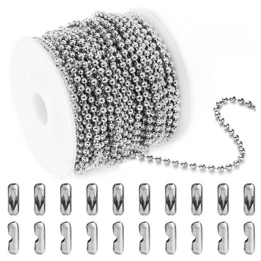 Pozai kett 304 roostevabast terasest kuulhelmestega kett helmestega kaelakee isetegemise metallist rullkuulhelmestega keti alussildiga kaelanööri reklaam