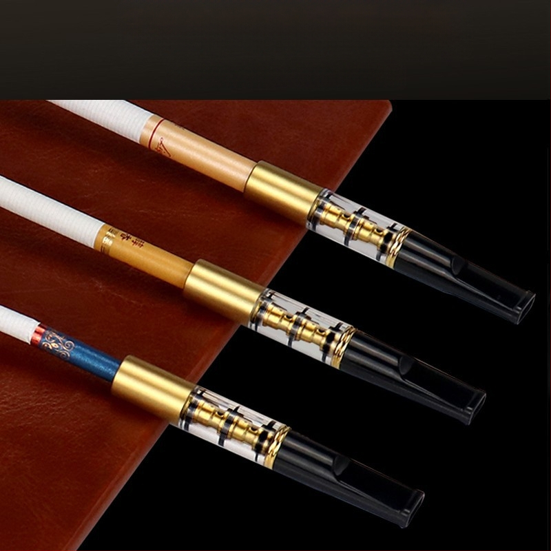 Yajue augstas klases rupja, vidēja un smalka trīs lietošanas ciklu mazgājams filtra cigarešu turētājs vīriešu veselības cigarešu turētājs ar dubultu filtru