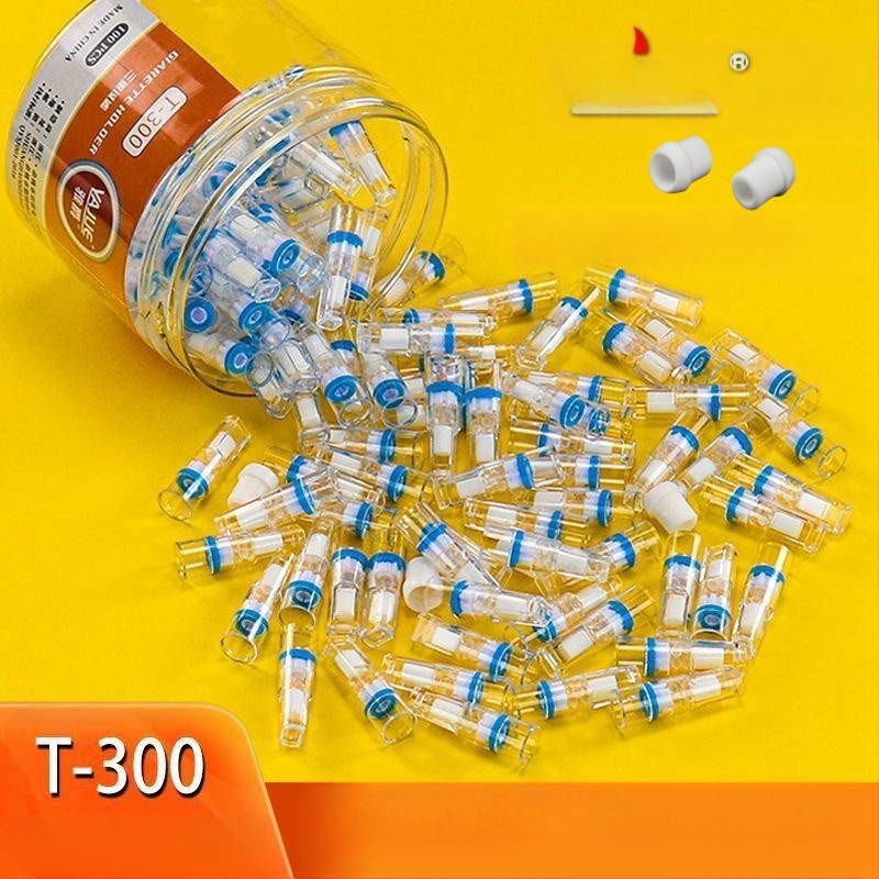 Yajue cigarešu turētājs T-300 vienreizlietojamais trīskāršais filtra cigarešu turētājs komplektā ar vidēja un smalka filtra pārveidotāju dūmu attīrīšanai un vīriešu veselības filtru.