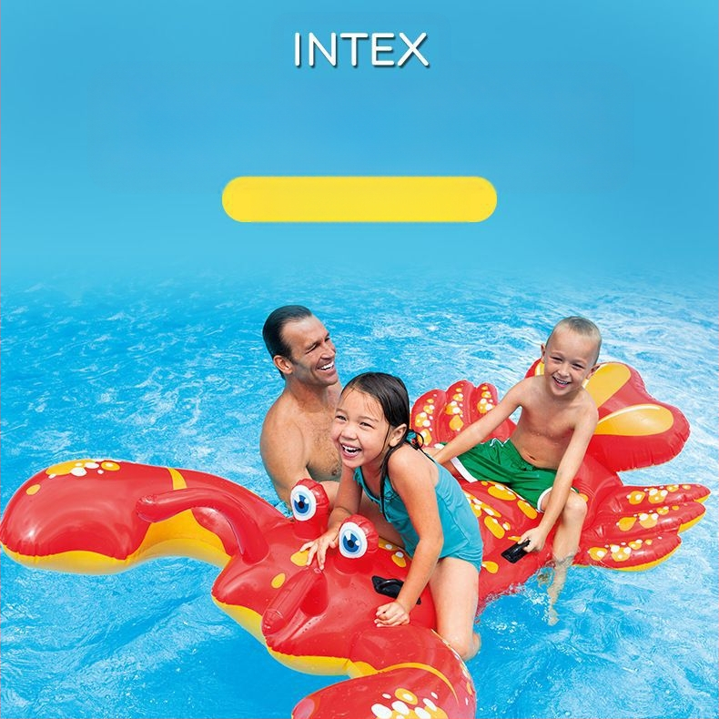 Oriģināla INTEX reālistiska haizivs piepūšamā dzīvnieku stiprinājuma ūdens rotaļu rotaļlieta bērniem