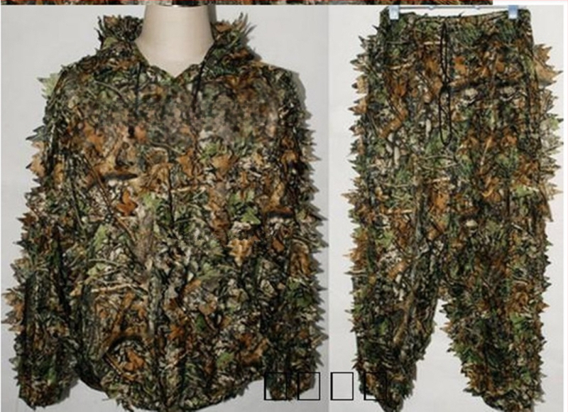 Ρούχα Κλιματισμού 3D Βιονικό Φύλλο Καμουφλάζ Εξωτερικού Χώρου Στυλ Μανδύα Καμουφλάζ Forest War Conjoined Τακτικό Πολυλειτουργικό και Ελαφρύ