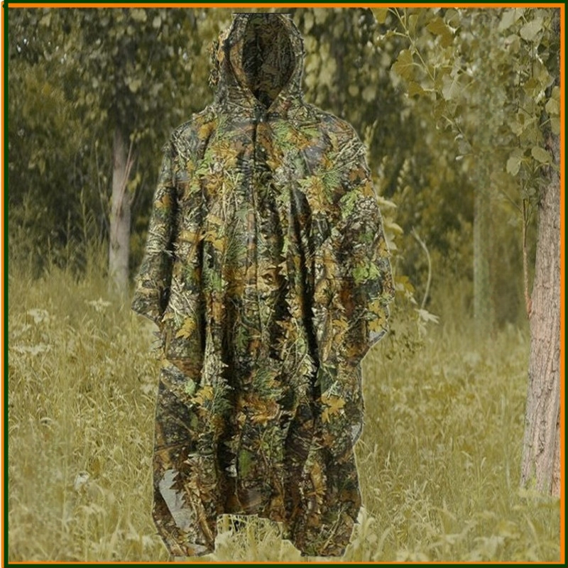 Ρούχα Κλιματισμού 3D Βιονικό Φύλλο Καμουφλάζ Εξωτερικού Χώρου Στυλ Μανδύα Καμουφλάζ Forest War Conjoined Τακτικό Πολυλειτουργικό και Ελαφρύ