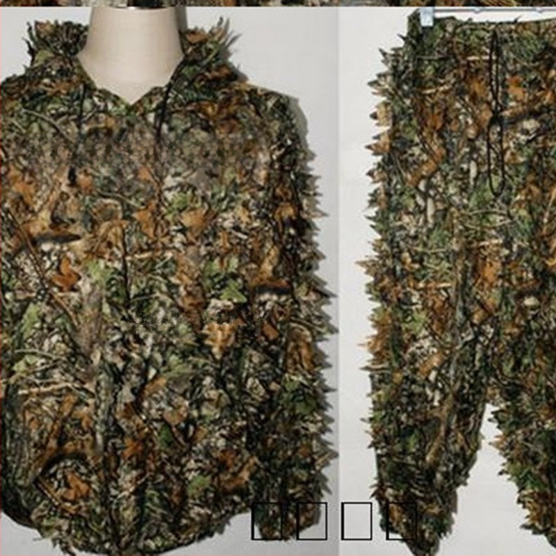 Ρούχα Κλιματισμού 3D Βιονικό Φύλλο Καμουφλάζ Εξωτερικού Χώρου Στυλ Μανδύα Καμουφλάζ Forest War Conjoined Τακτικό Πολυλειτουργικό και Ελαφρύ
