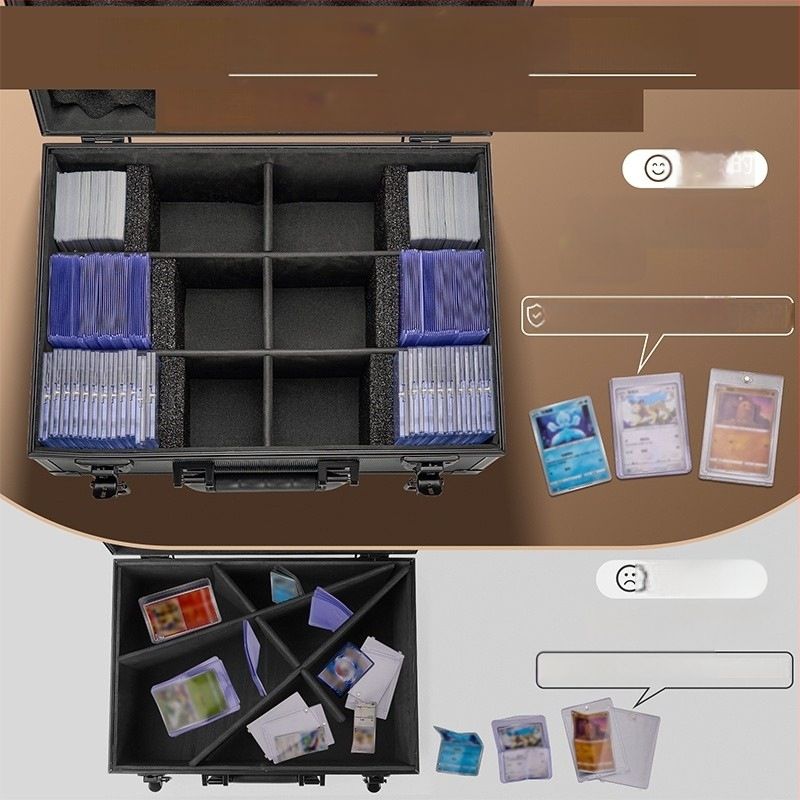 Hinnangukaartide hoiukarp 600 tükile 35pt kaasaskantav võlukaartide hoiukarp tähekaartide kohver ristkülikukujuline