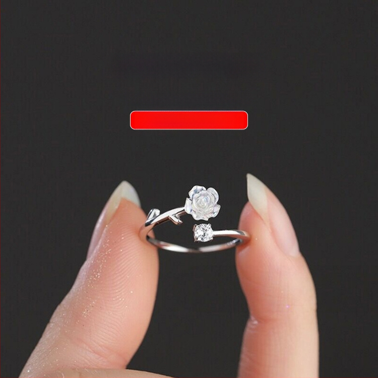 Prantsuse õrn ~ Camellia sõrmus naiste ins kõrge tundega niši disainiga kerge luksuslik Chaneli stiilis sõrmus avatud retrohõnguline