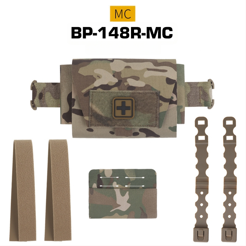 Trusă de prim ajutor Wosport, mică, ușoară și rapidă, tip camuflaj, V2 m, cu sistem montat, tip split, cu tragere orizontală și eliberare rapidă