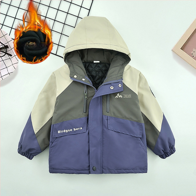 Dječja vanjska jakna za srednje i velike djece, jesenska i zimska zadebljana pamučna jakna, dječja vodootporna, vjetrootporna, moderna odjeća
