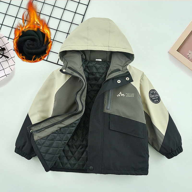 Dječja vanjska jakna za srednje i velike djece, jesenska i zimska zadebljana pamučna jakna, dječja vodootporna, vjetrootporna, moderna odjeća