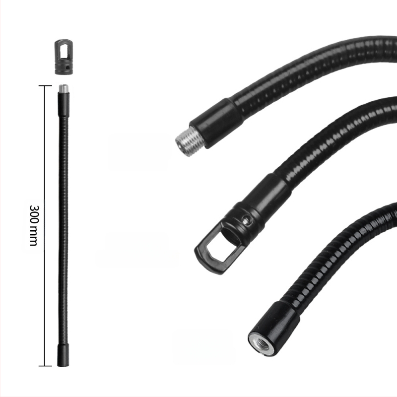 Držiak na mobilný telefón, tablet, mikrofón, husí krk, kovová hadica, univerzálny otočný M10, vonkajšie zuby, závesný krúžok na lampu