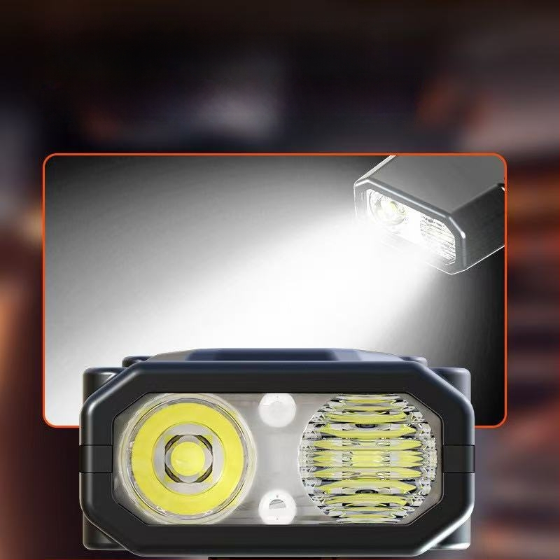 Naujas taktinis žibintuvėlis su juosmens segtuku, trijų šviesos šaltinių kempingo žibintuvėlis, savigynos mini itin plonas nešiojamas lauko žibintuvėlis