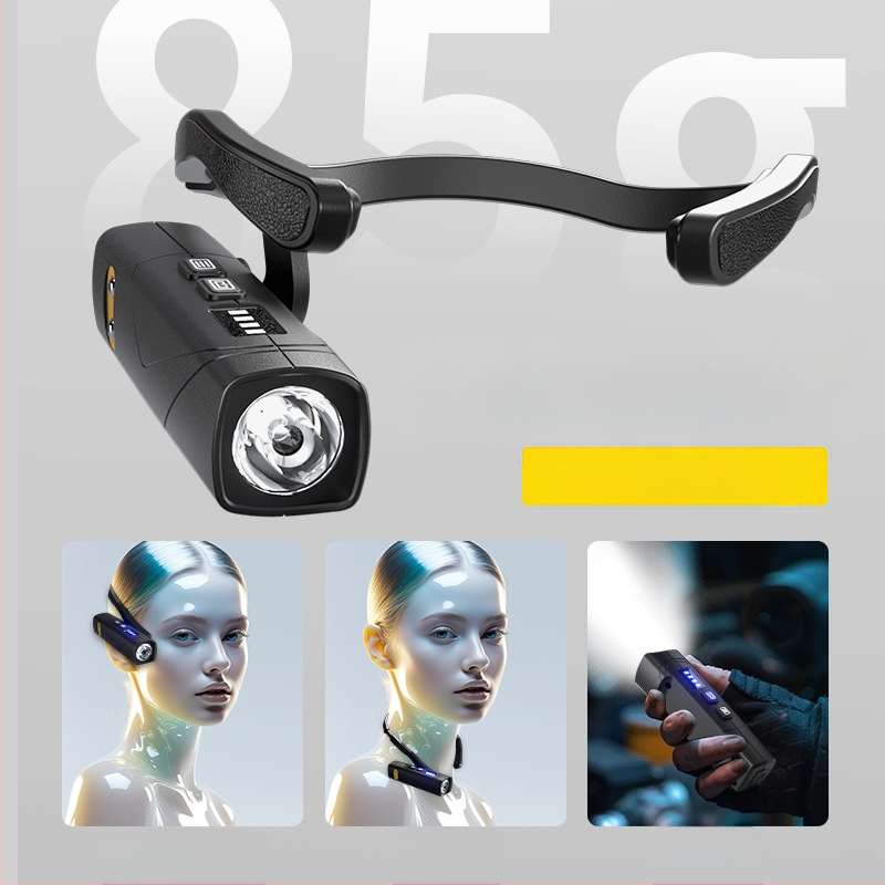 2025 m. itin ryškus, stipraus šviesos jutiklio priekinis žibintas, skirtas lauko naktinei žvejybai ir alpinizmui, daugiafunkcis, ant ausų kabantis, nuimamas LED žibintuvėlis