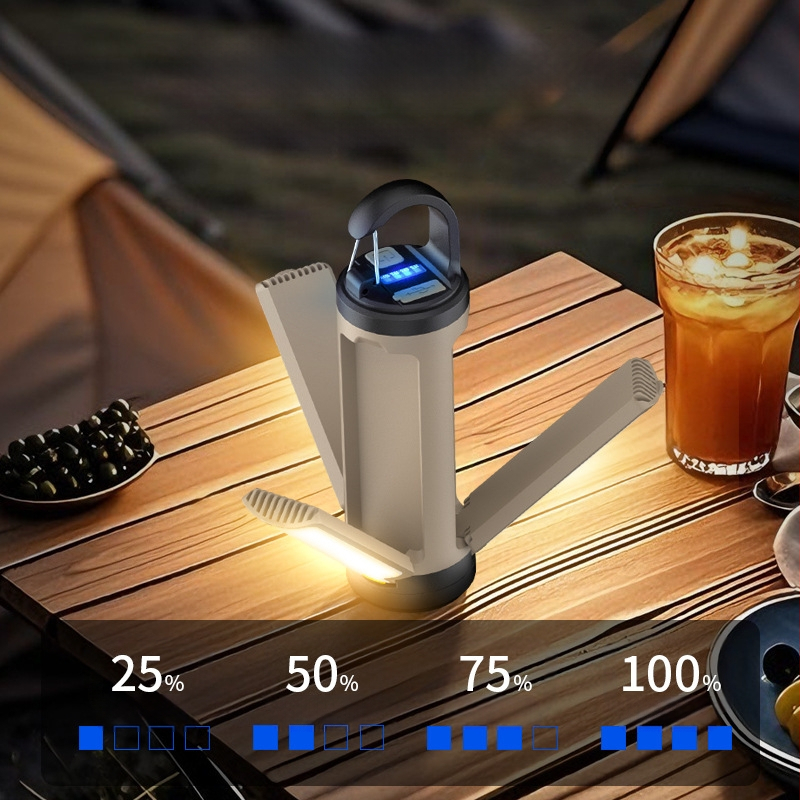 Õues telgivalgusti USB-laetav kokkupandav telgivalgusti Kaasaskantav telgivalgusti Hädaolukorra taskulamp Meeleoluvalgus