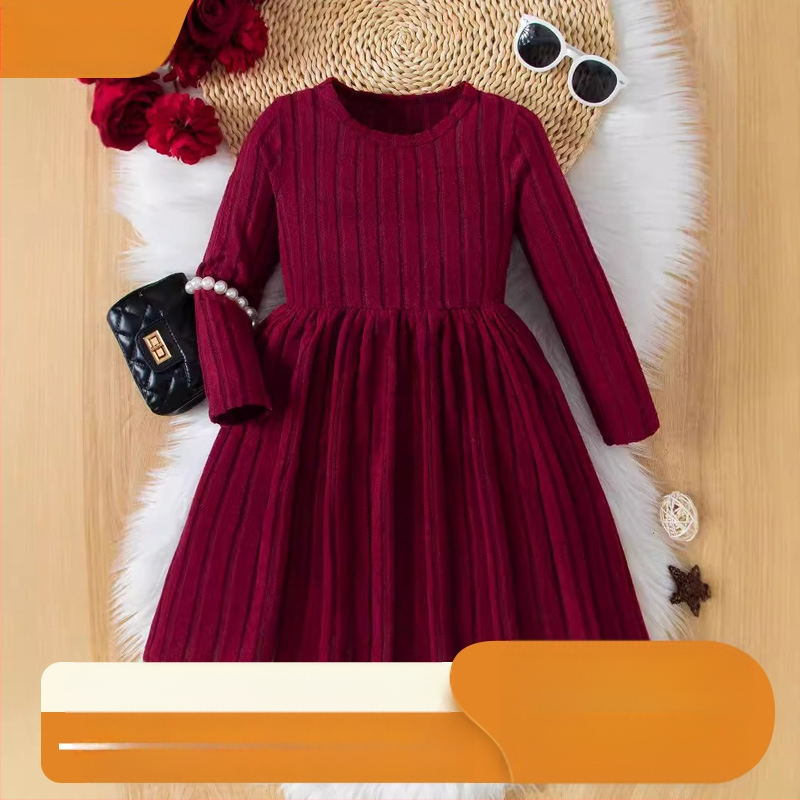 Izvor Veleprodaja Dječja pletena haljina za djevojčice Male i srednje veličine Dječja novogodišnja princezina suknja