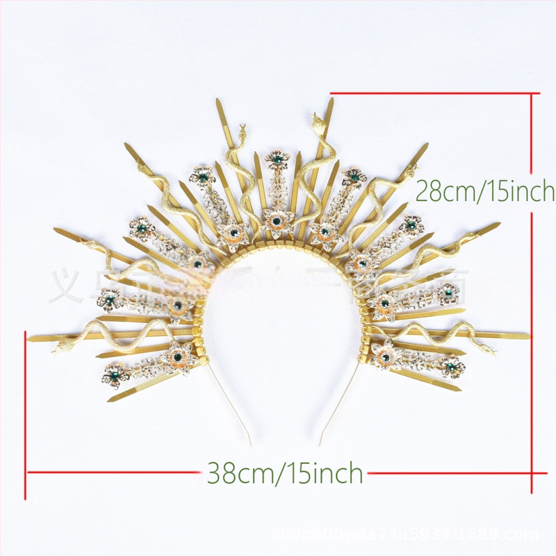 Amazon Medusa müüdi mao peapael neitsi halo peakate halloweeni karnevaliballi dekoratiivsed juukseaksessuaarid