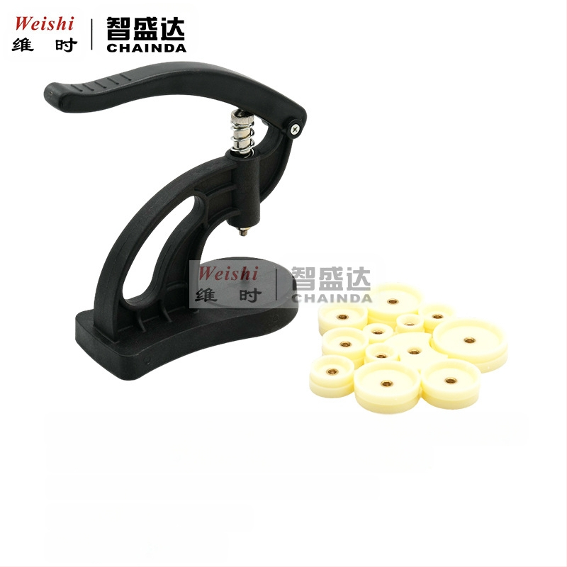 Инструмент за ремонт на часовници, ABS пластмасов преса за капак на часовник, преса за капак на часовник, 12 гумени форми