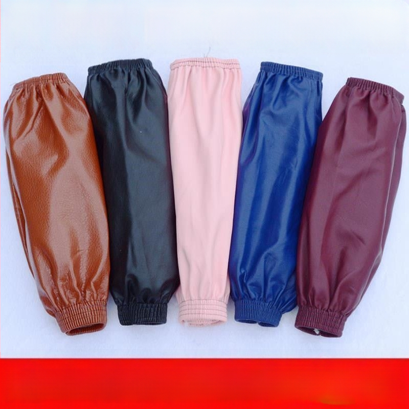 Nahkne varrukas veekindel ja õlikindel meeste ja naiste köögipuhastus PU varrukas voodriga paksendatud töökulumiskindel täiskasvanute varrukapea