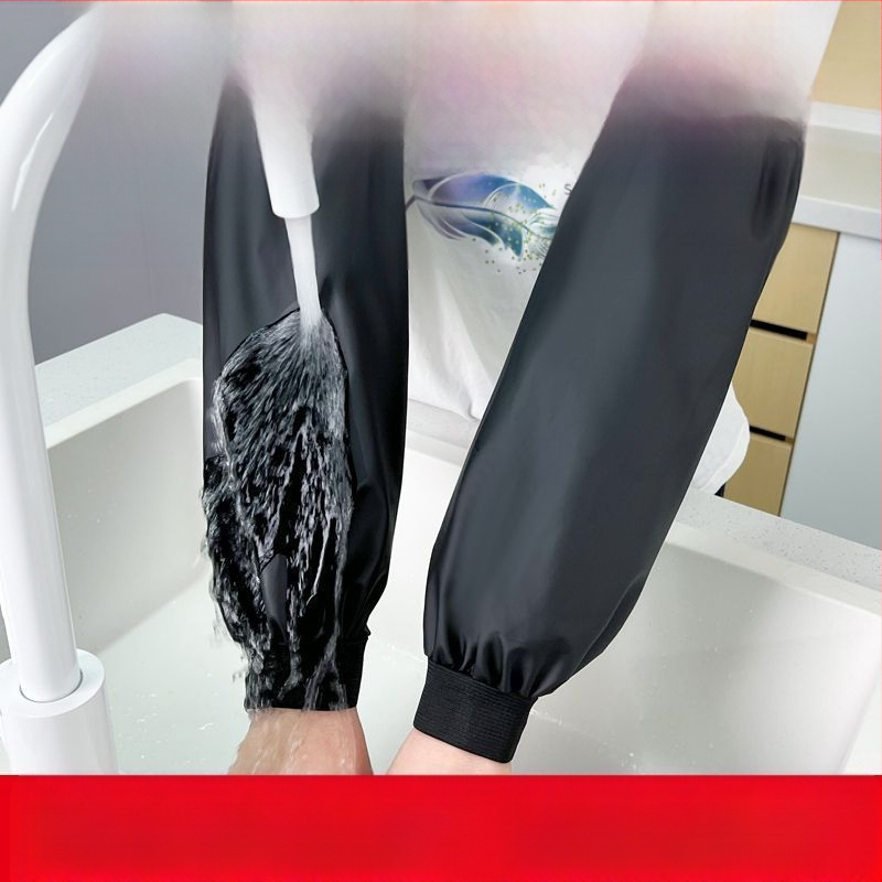 Nahkne varrukas veekindel ja õlikindel meeste ja naiste köögipuhastus PU varrukas voodriga paksendatud töökulumiskindel täiskasvanute varrukapea