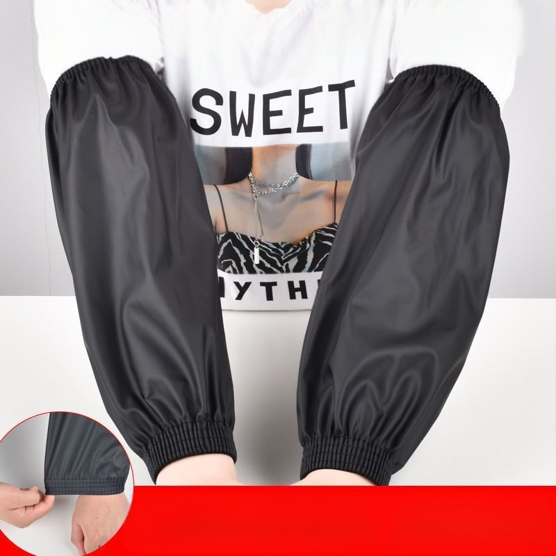 Nahkne varrukas veekindel ja õlikindel meeste ja naiste köögipuhastus PU varrukas voodriga paksendatud töökulumiskindel täiskasvanute varrukapea