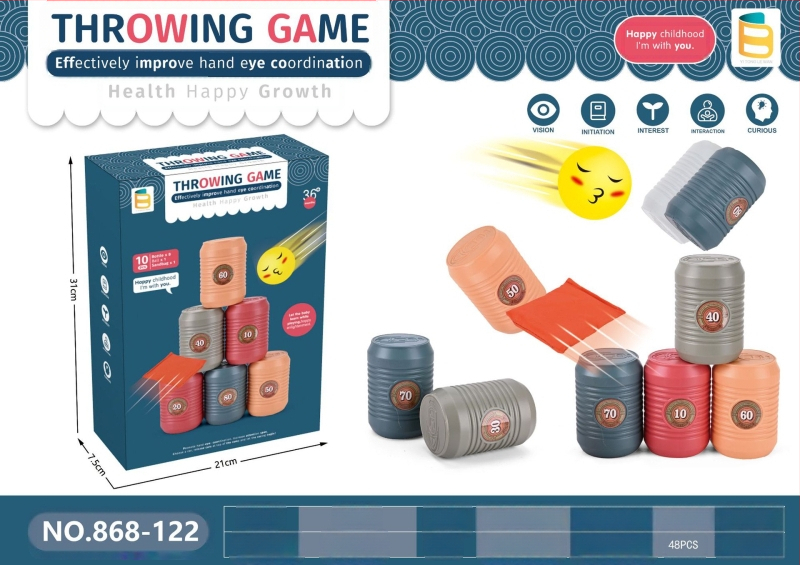 Piiriülene beebiring laste mänguasjad lapsevanema ja lapse interaktiivne viskamispurkide bowlingu pusle alusharidusring