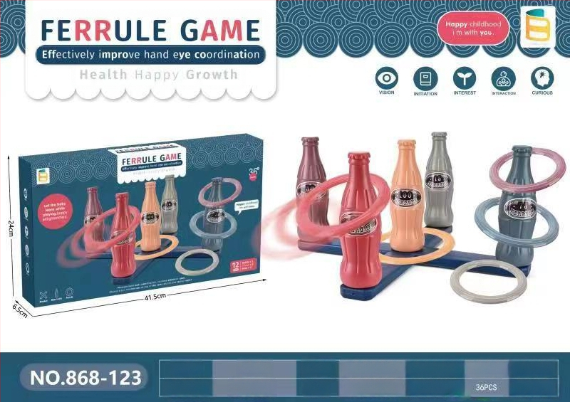 Piiriülene beebiring laste mänguasjad lapsevanema ja lapse interaktiivne viskamispurkide bowlingu pusle alusharidusring