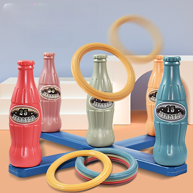 Piiriülene beebiring laste mänguasjad lapsevanema ja lapse interaktiivne viskamispurkide bowlingu pusle alusharidusring