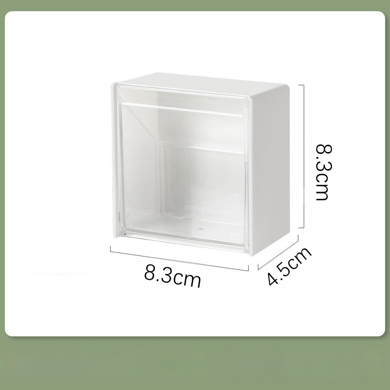 Balta, pie sienas stiprināma, atverama uzglabāšanas kaste, sienas kaste bez perforatora, vates tamponu kaste vannas istabai, maza uzglabāšanas kaste