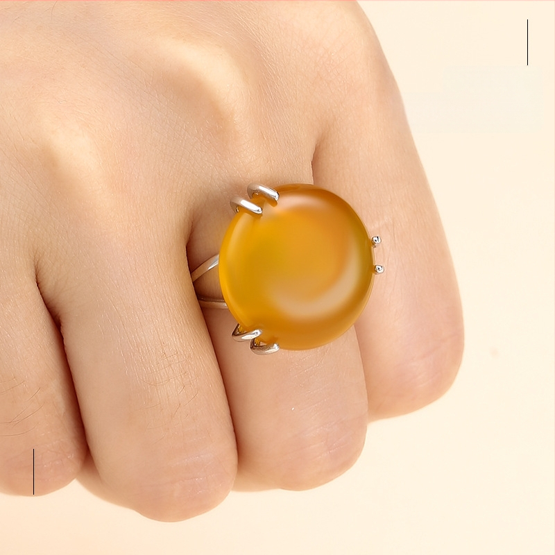 Prazan držač za prsten od 925 srebra, moderan, univerzalni, podesivi, nepravilni držač za otvaranje, DIY s pčelinjim voskom, držač za prsten od žada