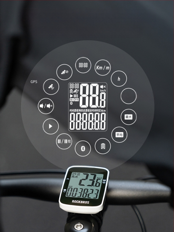 Locke Brothersi jalgratta GPS-i juhtmevaba nutika koodimõõtja mägiratta Bluetooth-sõidukiiruse odomeeter