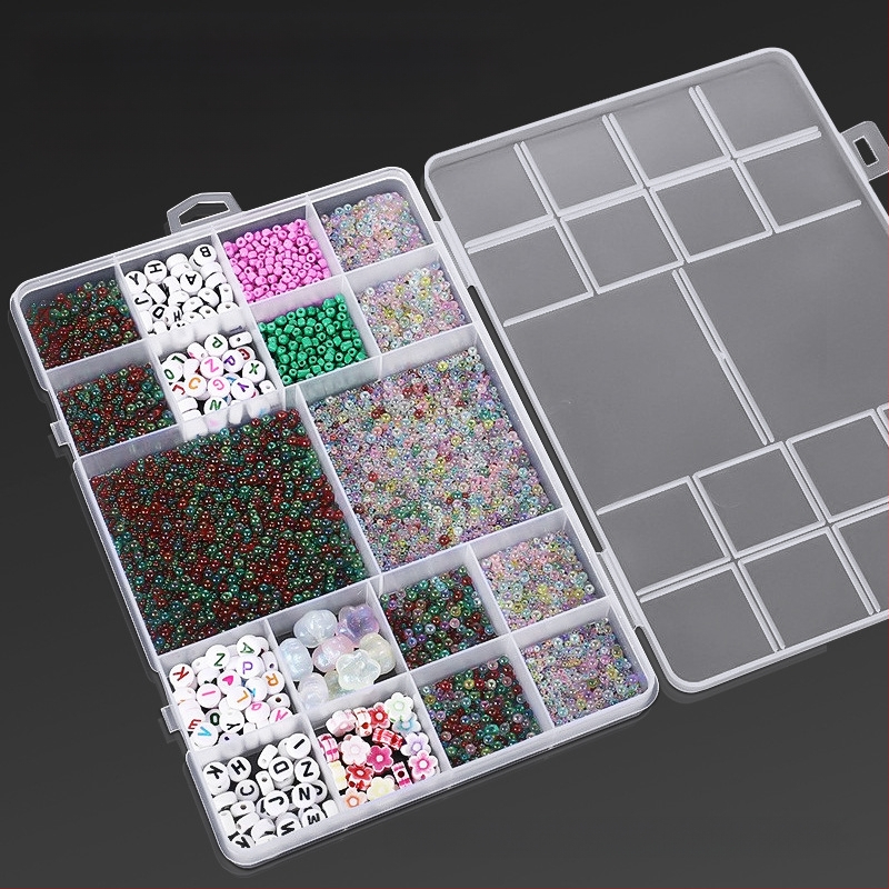 18 grotelių papuošalų aksesuarų laikymo dėžutė elektroninių dalių dėžutė techninė įranga varžtų klasifikavimo dėžutė mažų karoliukų laikymo dėžutė