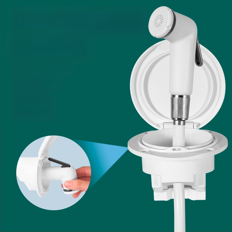 Jachtos mini dušo antgalis Vandenį taupantis slėginis dušas Modifikuotas lauko priedų ABS antgalis